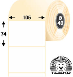 Tezeko 105 * 74 mm, öntapadós termál etikett címke (700 címke/tekercs) (T1050007400-005) - dunasp