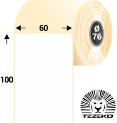Tezeko 60 * 100 mm, öntapadós papír etikett címke (1400 címke/tekercs) (P0600010000-001) - dunasp
