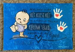 Lábtörlő - Két kicsi kéz- Ajándék babáknak - Ajándék ötlet babalátogatóba (LA070)