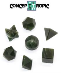 Solide Platonice 7 Piese din Aventurin -13-16 x 14-17 mm - 1 Set