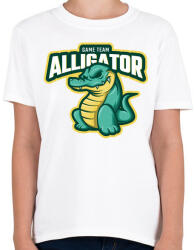 printfashion Game The Alligator - Gyerek póló - Fehér (5144553)