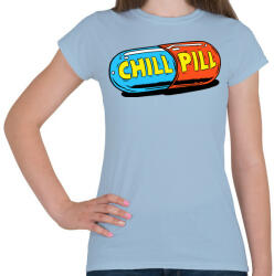 printfashion Chill Pill - Női póló - Világoskék (5192494)
