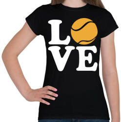 printfashion Love Tennis - Női póló - Fekete (5141454)