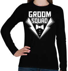 printfashion Groom squad - Női hosszú ujjú póló - Fekete (5183123)