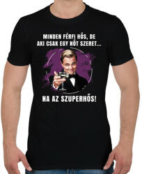 printfashion Minden férfi hős - Férfi póló - Fekete (5183325)