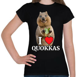 printfashion I love quakkas! - Női póló - Fekete (5149335)