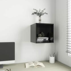 vidaXL Dulap de perete, negru extralucios, 37x37x37 cm, PAL (805465) Raft
