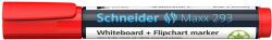 Schneider Marker SCHNEIDER Maxx 293, pentru tabla de scris+flipchart, varf tesit 2-5mm - rosu (S-129302) - birotica-asp