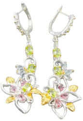 Frumoasa Venetiana Cercei argint peridot (C856)