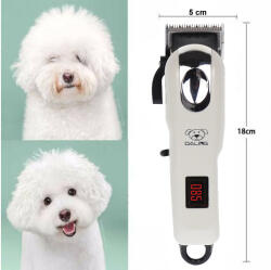 DALING Masina de tuns caini, bichon, shi-tzu, etc, aparat profesional de tuns animale cu display, Daling 220V - 12W DLD77B (DLD77B)