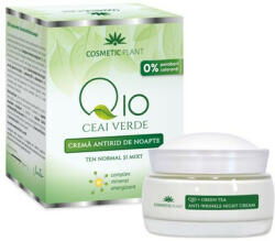 Cosmetic Plant Cremă antirid de noapte Q10, ceai verde&complex mineral energizant, 50ml, Cosmetic Plant Crema antirid contur ochi