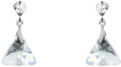 Pami Accessories Cercei dama cristal Swarovski triunghi, placati cu aur alb, 2x1.2 cm, CCC-60, Bleu
