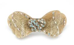 Pami Accessories Clama de par cu cristale Swarovski, fluture, maro