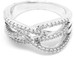 Pami Accessories Inel placat cu aur alb Esther, 16.7 mm, IC-90, Argintiu