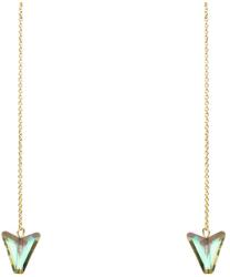 Pami Accessories Cercei dama cu cristal Swarovski inimioara, 8x1.1 cm, CCC-60, Multicolor
