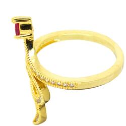 Pami Accessories Inel placat cu aur Snake, 18 mm, IC-70, Auriu