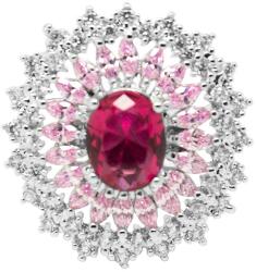 Pami Accessories Inel placat cu aur alb Rhonda, 18.5 mm, IC-100, Roz