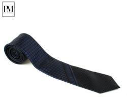 Pami Accessories Cravata barbati Pami cu model geometric, B517-238G-7, Negru/Bleumarin