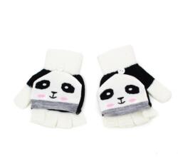 Pami Accessories Manusi tricotate pentru copii Pami Panda Alb, 3-8 ani