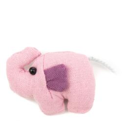 Pami Accessories Brosa dama handmade elefant, 6x5 cm, roz