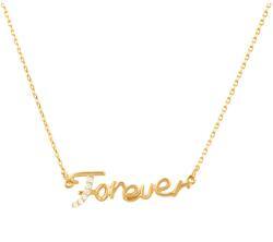 Pami Accessories Colier " Forever" placat cu aur, 40 + 3 cm, CLC-40, Auriu