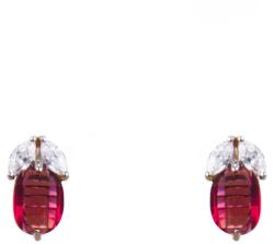 Pami Accessories Cercei dama fruct placati cu aur, CCC-30, 13x8 mm, Rosu