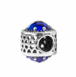 Pami Accessories Talisman Argint S925 cu cristale zirconiu albastru