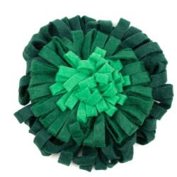 Pami Accessories Brosa dama handmade crizantema, 8x8 cm, verde