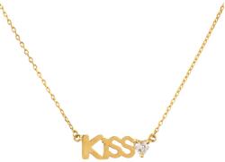Pami Accessories Colier " Kiss" placat cu aur, 40 + 3 cm, CLC-40, Auriu