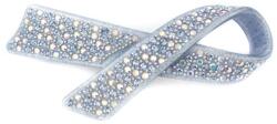  Clama de par fundita cu strasuri, PAR-80, 9x4.5 cm, Bleu gri