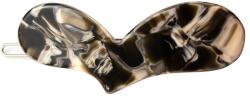  Clama de par inimioara, PAR-20, 7x2.5 cm, Negru/Bej