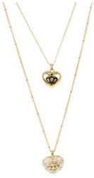 Pami Accessories Colier statement Crowned Hearts placat cu aur, CLC-60, 60 + 5 cm, Auriu