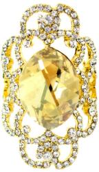 Pami Accessories Inel placat cu aur Joanne, 18 mm, IC-120, Bej