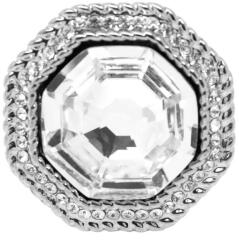 Pami Accessories Inel placat cu aur Crystal, 17.2 mm, IC-70, Argintiu
