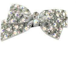 Pami Accessories Clama de par in forma de funda, cu cristale Swarovski, gri