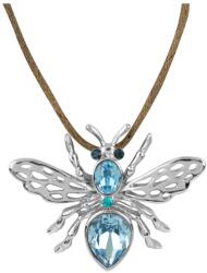 Pami Accessories Colier insecta cu cristale Swarovski, CLC-100, 30-60 cm, Bleu