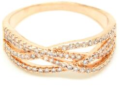 Pami Accessories Inel placat cu aur roz Pauline, 18 mm, IC-90, Auriu roze