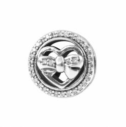 Pami Accessories Talisman fundita cu inimioara Argint S925 cu cristale zirconiu