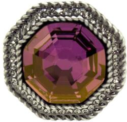 Pami Accessories Inel placat cu aur Crystal, 18 mm, IC-70, Mov