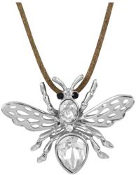 Pami Accessories Colier insecta cu cristale Swarovski, CLC-100, 30-60 cm, Argintiu