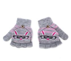 Pami Accessories Manusi tricotate pentru copii Pami Rabbit Gri, 3-8 ani
