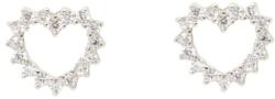 Pami Accessories Cercei Argint 925 rodiat Pami, inima cu strasuri zirconiu, argintii