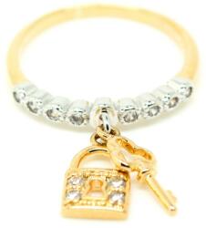 Pami Accessories Inel placat cu aur Anna, 17.6 mm, IC-40, Argintiu/Auriu