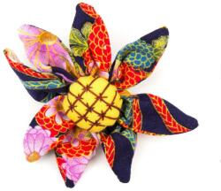 Pami Accessories Brosa dama handmade floare BRC-25-3, 9, 5x9, 5 cm, multicolor