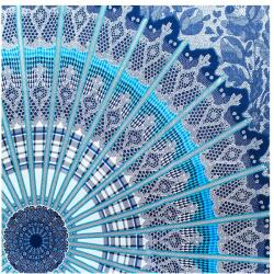Pami Accessories Batic dama Pami Abstract Sun, 90x90 cm, Albastru