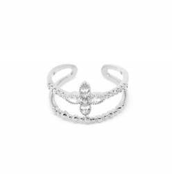 Pami Accessories Inel placat cu aur alb Jean, 17.2 mm, IC-40, Argintiu