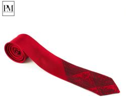 Pami Accessories Cravata barbati Pami cu picatele si carouri, B517-238B-1, Rosu