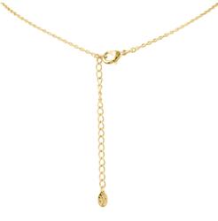 Pami Accessories Colier rotund cu cristal Swarovski placat cu aur, CLC-60, 40 + 5 cm, Auriu/Bej