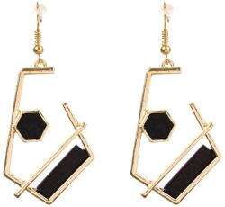 Pami Accessories Cercei dama Pami, JD1218-488, 4x3 cm, Negru