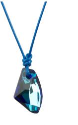 Pami Accessories Colier cristal Swarovski, 35-70 cm, CLC-200, Albastru